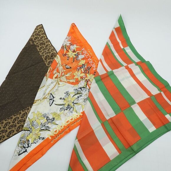 3 Vintage Scarf Robinson Golluber-Noracora-Elwin Mod Retro - Picture 1 of 16